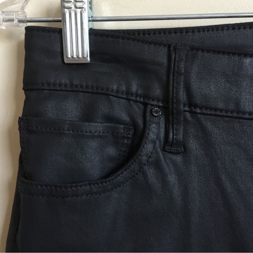 White House Black Market Black Coated High Rise Skinny Jeans - Picture 5 of 13